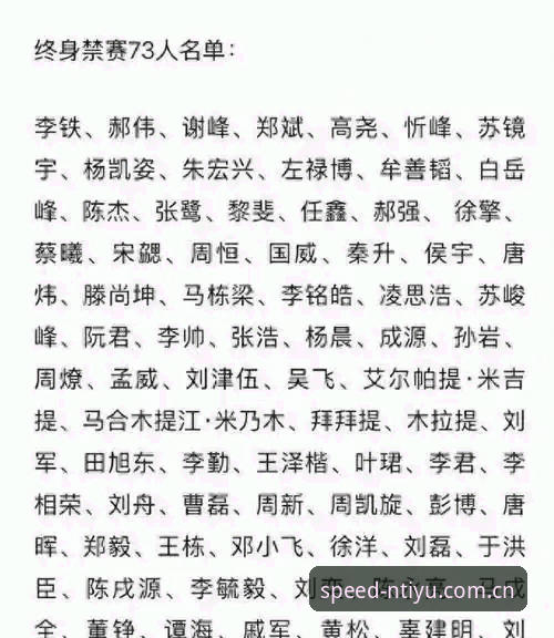 中国足协第三批禁足名单深度解读：N体育平台带你透视足球反腐完整指南